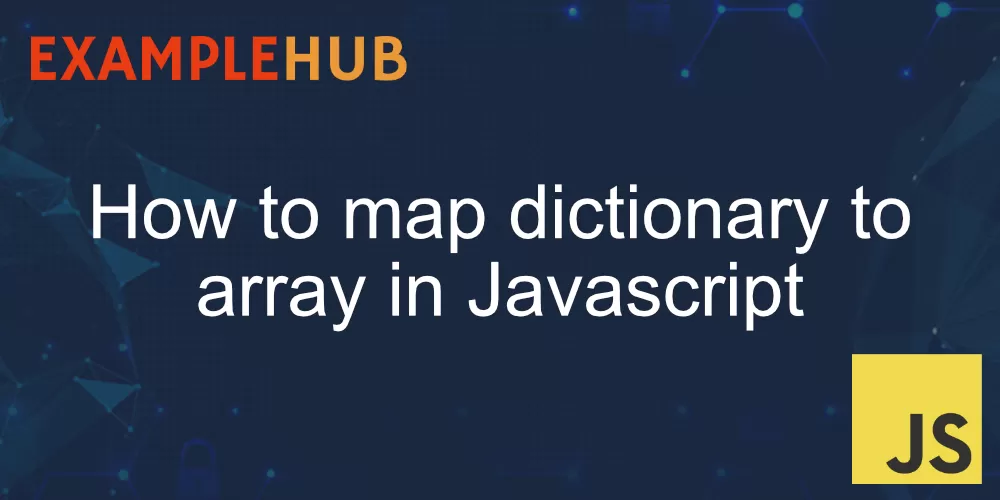 Javascript map dictionary to array banner